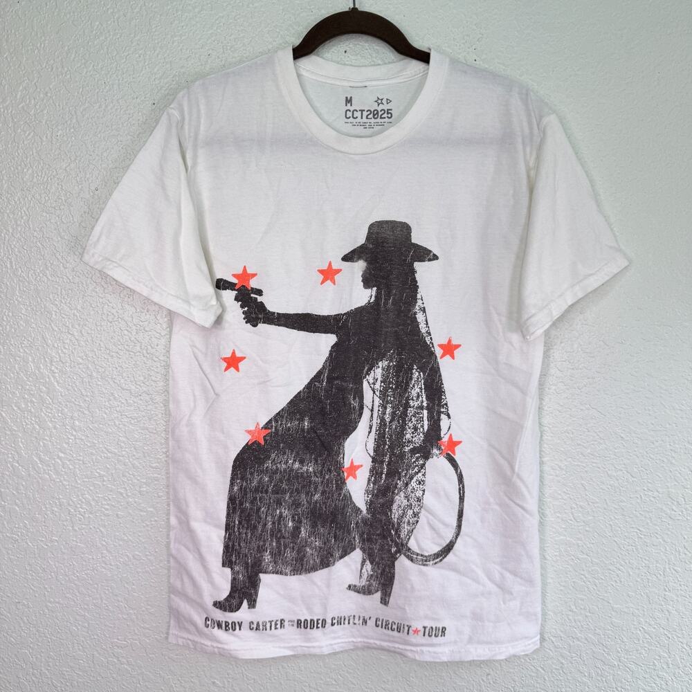 Beyonce Cowboy Carter Tour Shirt Medium Most Wanted Tee Rodeo Chitlin Merch